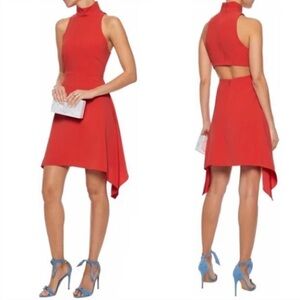 Cinq à Sept Asymmetrical Red Dress